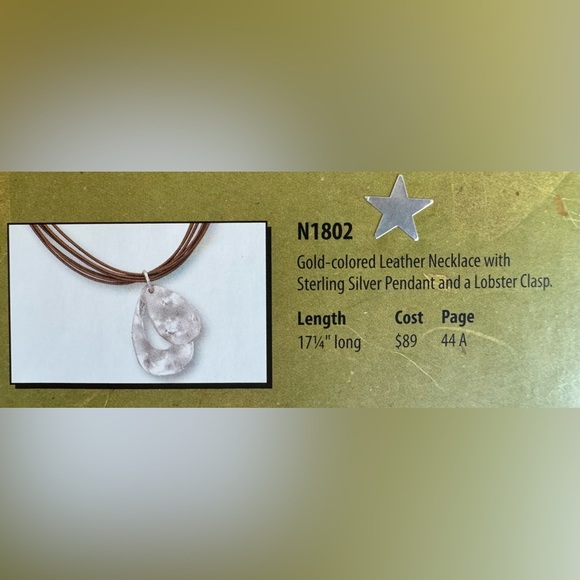 Silpada Leather & Sterling Necklace - Picture 2 of 4